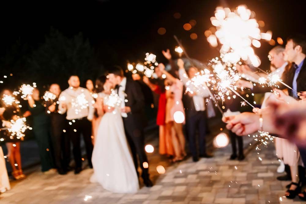 Party at a wedding
