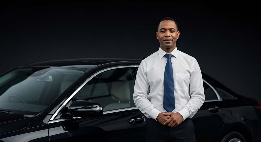 Chauffeur and car